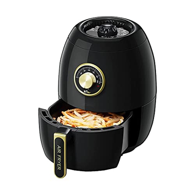 Bear Healthy Freidora sin Aceite 3L, 7 Modos, Tiempo y Temperatura Ajustable, 1350W fácil de Limpiar Freidora Multifuncional, Libre de BPA, Cesta Anti