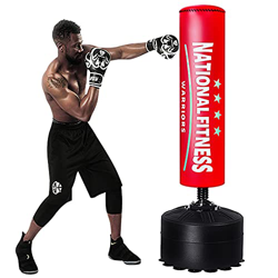 KUKU Saco De Boxeo Independiente 69 Pulgadas Saco De Boxeo Pesado con Base De 15 Ventosas para Adultos, Jóvenes, Niños, Hombres Stand Saco De Kickboxi en oferta