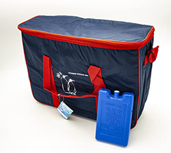 Bolsa Nevera Isotérmica para Camping y Piscina + Conservador Frio de 500ml. Bolsa Porta Alimentos Tejido Oxford y Forro de lámina de PEVA ecológica. ( características