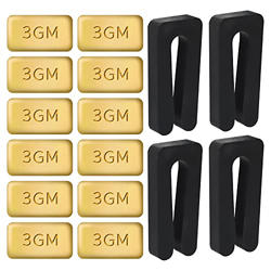 AIEX 4 Sets Techo Ventilador Aspas Equilibrio Kit Incluye 12 Piezas Metal Bloques de Oro Autoadhesivos 3G y 4 Piezas Ventilador Equilibrio Clips Negro características