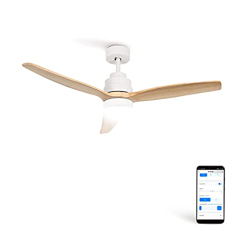CREATE IKOHS WINDSTYLANCE DC - Ventilador de Techo Wifi, con Mando a Distancia, 3 Aspas, Potencia de 40W, Ultrasilencioso, 132 cm de Diametro, 6 Veloc características