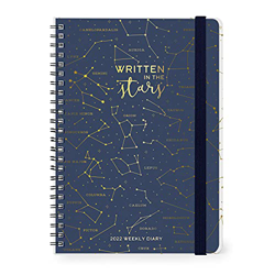 Legami - Agenda Semanal con Espiral 12 Meses 2022, Large, Stars en oferta