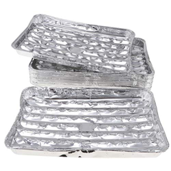 HomeDecTime 20x Bandejas De Asar A La Parrilla Desechables De Papel De Aluminio para Pasteles De Barbacoa precio