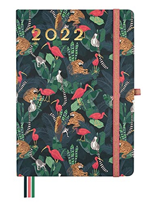 Finocam - Agenda 2022 1 Día Página, de Enero 2022 a Diciembre 2022 (12 meses) MA5 - 148x210 mm Mínimal Design Selva Español
