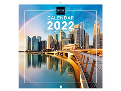 Finocam - Calendario 2022, 18X18 - 180x180 mm Imágenes de Pared Internacional Skylines Internacional