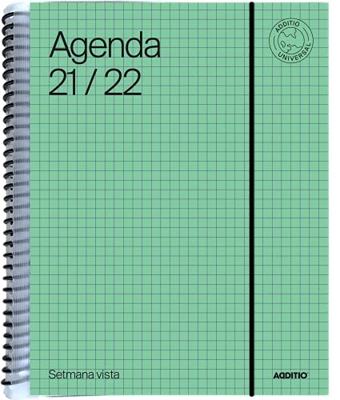 Additio A141-SV Agenda Universal Setmana Vista - color verd (Català)