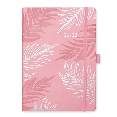 Matilda Myres Agenda diaria 2021-22 con diseño floral suave al tacto A5, de julio de 2021 a julio de 2022, color rosa
