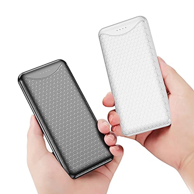 Vancaly 2 Paquete Powerbank 10000mAh，Ultradelgado Batería Externa con Entrada USB C & Mirco,Cargador portatil 2 Puertos USB de Carga (Total 4.8A),Powe
