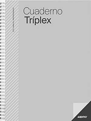 Additio P192 Cuaderno Tríplex Evaluación + Agenda + Tutoría - color gris