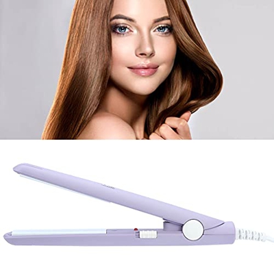 Mini Plancha de Pelo Portátil, 2 en 1 Pinza Cerámica Rizador Peluqueria Planchas Turmalina para Cabello Rizador para Rizar para Cabello ambos de Seco 