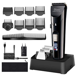 Hatteker Cortapelos profesional para hombre, recortadora de barba, pelo, precisión, pelo largo, funciona con batería y red, resistente al agua, 4 en 1 precio