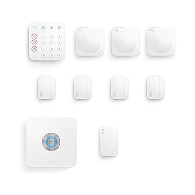 Nuevo kit de 10 piezas Ring Alarm de Amazon (2.ª generación) | Sistema de seguridad para el hogar compatible con Alexa y con vigilancia asistida opcio