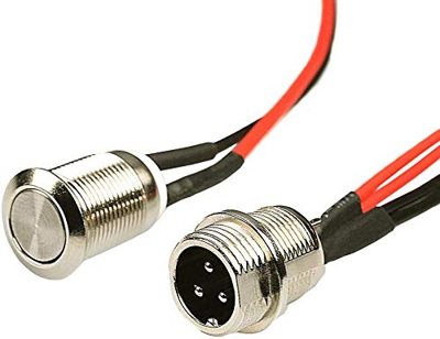 scooter-zentrale.de Cable de carga con botón de encendido, cargador, kit de cables de repuesto para autoequilibrio eléctrico, Hoverboard de 3 pines