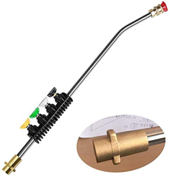 Frunimall Varilla de extensión de lavadora a presión, pistola de pulverización con adaptador de cobre + 5 boquillas de pulverización para escoba de ag precio