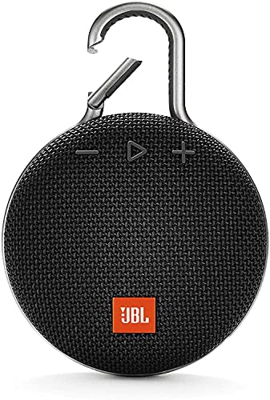 JBL Clip 3 - Altavoz Bluetooth, portátil, Resistente al Agua IPX7, micrófono para Llamadas con Manos Libres, hasta 10 Horas de autonomía, Color Negro