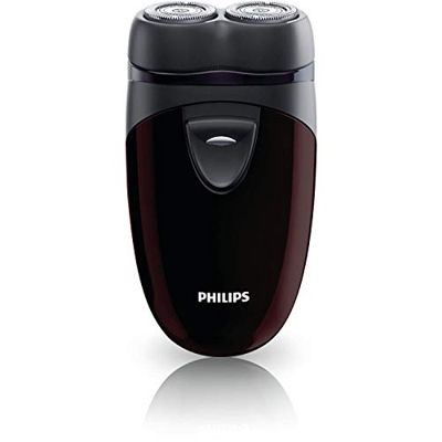 Philips Afeitadora eléctrica de viaje para hombre, sin cable, funciona con pilas, conveniente para llevar - PQ206/18