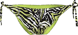 Calvin Klein String Side Tie-Print Bragas de Bikini, Enredado Tiger Direct Verde, S para Mujer en oferta