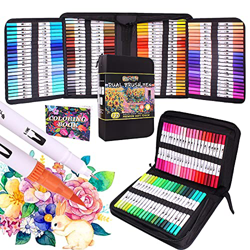 132 rotuladores lettering para colorear rotuladores punta pincel de doble punta Rotuladores de arte con punta de pincel para caligrafía para adultos C precio