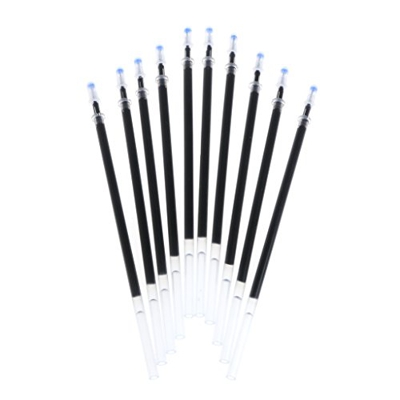 AERVEAL Cartucho de bolígrafo, 10 Piezas 0.38 Mm 0.5 Mm Tinta de Gel Recambio de bolígrafo Negro Azul Rojo Suministros de papelería-Negro