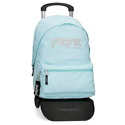 Pepe Jeans Uma Mochila con Carro Azul 31x42x17,5 cms Poliéster 22.79L en oferta