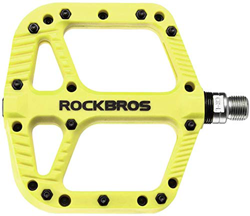 ROCKBROS Pedales Bicicleta, Pedales de Nylon para MTB BMX Bicicleta Carretera, Plataforma Grande Antideslizantes Ligeros, 9/16 Pulgadas características