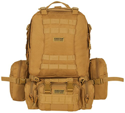 Seibertron 3 Día BackPack Asalto de Combate Táctico bolsa multicámara Mochila caqui características