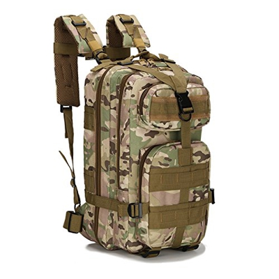 horeen Mochila táctica Militar Mochilas pequeñas Bolsa de Senderismo Trekking al Aire Libre Camping Tactical Molle Pack (Jungle Camouflage)