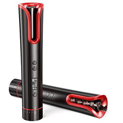 DARSSUM Rizador de pelo automático inalámbrico, con revestimiento de cerámica, carga USB, pantalla LCD, temperatura ajustable, carga USB, portátil par características