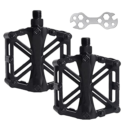 WELLXUNK® Pedales Bicicleta, Mountain Pedales Bicicleta, Bicicleta de MTB/BMX Pedales, Pedales de Bicicleta de Montaña Duraderos Ultraligeros Antidesl