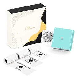 Phomemo M02 Impresora Portátil Móvil Mini Impresora de Fotos Impresora Térmica Bluetooth, Compatible con el Sistema iOS y Android, Viene con 3 Rollos  características