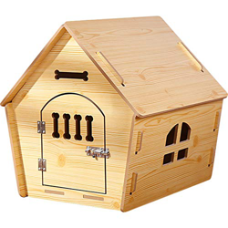 Casa de Madera para Perros con Cerradura I Casa para Perros de Interior I Lugar para Dormir para Las Mascotas I Repelente al Agua y Estable I Varios t características