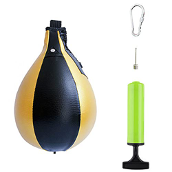 VONGLYHOO Bola De Velocidad De Boxeo Pera Entrenamiento De La Velocidad Bola Colgante Boxeo Punch Bolsa para Equipo De Boxeo Fitness Oro Negro precio