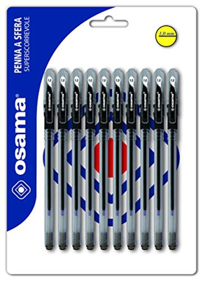 Osama OBG Bolígrafos blister 10 unidades negro