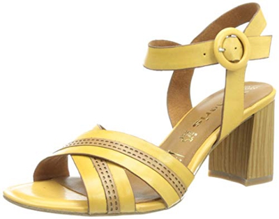 Tamaris 1-1-28305-26, Sandalia Mujer, Negro y Ocre, 39 EU