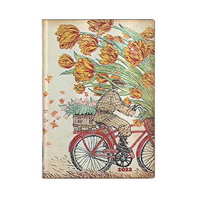 Paperblanks Agendas de 12 Meses Flexis de Tapa Blanda 2022 Primavera Holandesa | Apaisado | Midi (125 × 175 mm)
