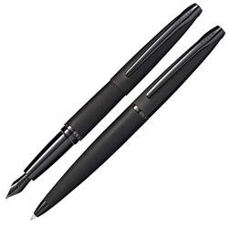 Cross ATX - Juego de pluma y bolígrafo (en caja de regalo), color negro cepillado características