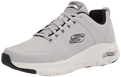 Skechers Arch Fit Paradyme, Zapatillas Hombre, Gris (Light Gray/Black), 43 EU