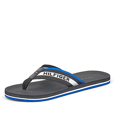 Tommy Hilfiger Brian 20D, Chanclas Hombre, Negro, 42