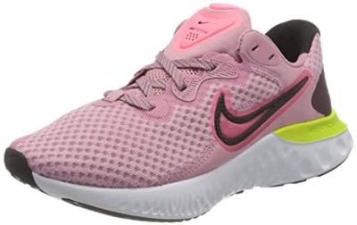 Nike Renew Run 2, Zapatos para Correr Mujer, Elemental Pink Sunset Pulse Black Cyber White, 42 EU