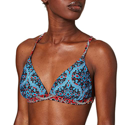 Superdry Boho T Back Tri Bikini Top Juego Biquini, Paisley Block Print Red, L para Mujer precio