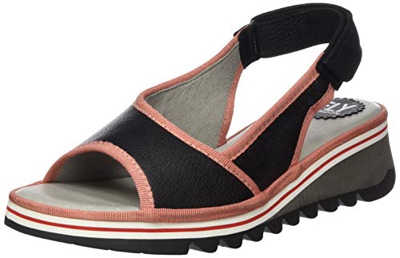 FLY London Tuni160fly, Sandalias de Talón Abierto Mujer, Negro (Black (Pink) 000), 37 EU