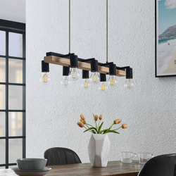 Lindby Morleen - colgante, 8 luces, madera clara características