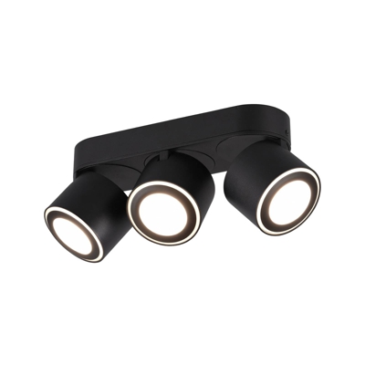 Lindby Lowie foco LED, 6 luces, negro