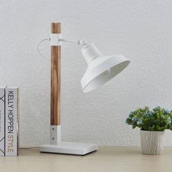 Lindby Calliora lámpara mesa, blanco, metal madera características
