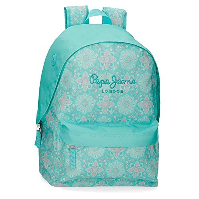 Pepe Jeans Tatiana Mochila Verde 32x42x15 cms Poliéster 19,53 L