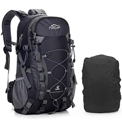 A AM SeaBlue Mochila de Senderismo al Aire Libre Resistente al Agua 40L Senderismo Ligera (Negro) en oferta