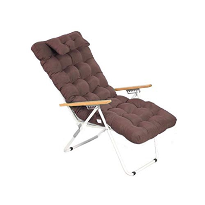 COJIN Tumbona Acolchada Varios TAMAÑOS Y Colores. COJIN Tumbona DE Playa. COJIN DE Silla DE Playa.COJIN Mecedora (Marrón, 120 x 55 cm)