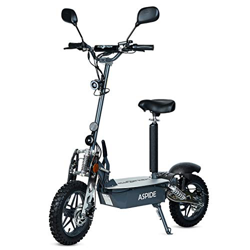 Aspide Metal - Patinete/Scooter eléctrico dos ruedas, con sillín, plegable, luz LED frontal, panel LCD, motor 2000W, velocidad hasta 40Km/h, autonomía precio