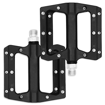 Fodlon Pedales Plataforma MTB, Pedales Bicicleta Montaña Nylon para 9/16, Pedales Bicicletas Carretera Antideslizante para BMX