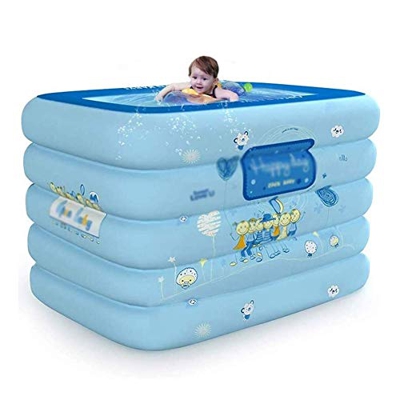 GAOTTINGSD Piscinas Hinchable Respetuoso del Medio Ambiente PVC Plegable Bañera, Hogar Espesado Aislamiento Térmico Baño Cubo, Cubo de baño portátil D